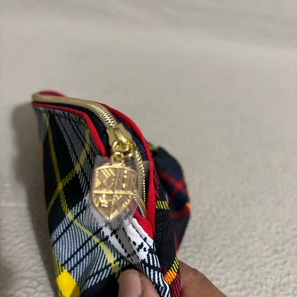 Estee Lauder Tartan Plaid Cosmetic Pouch Make-up Bag